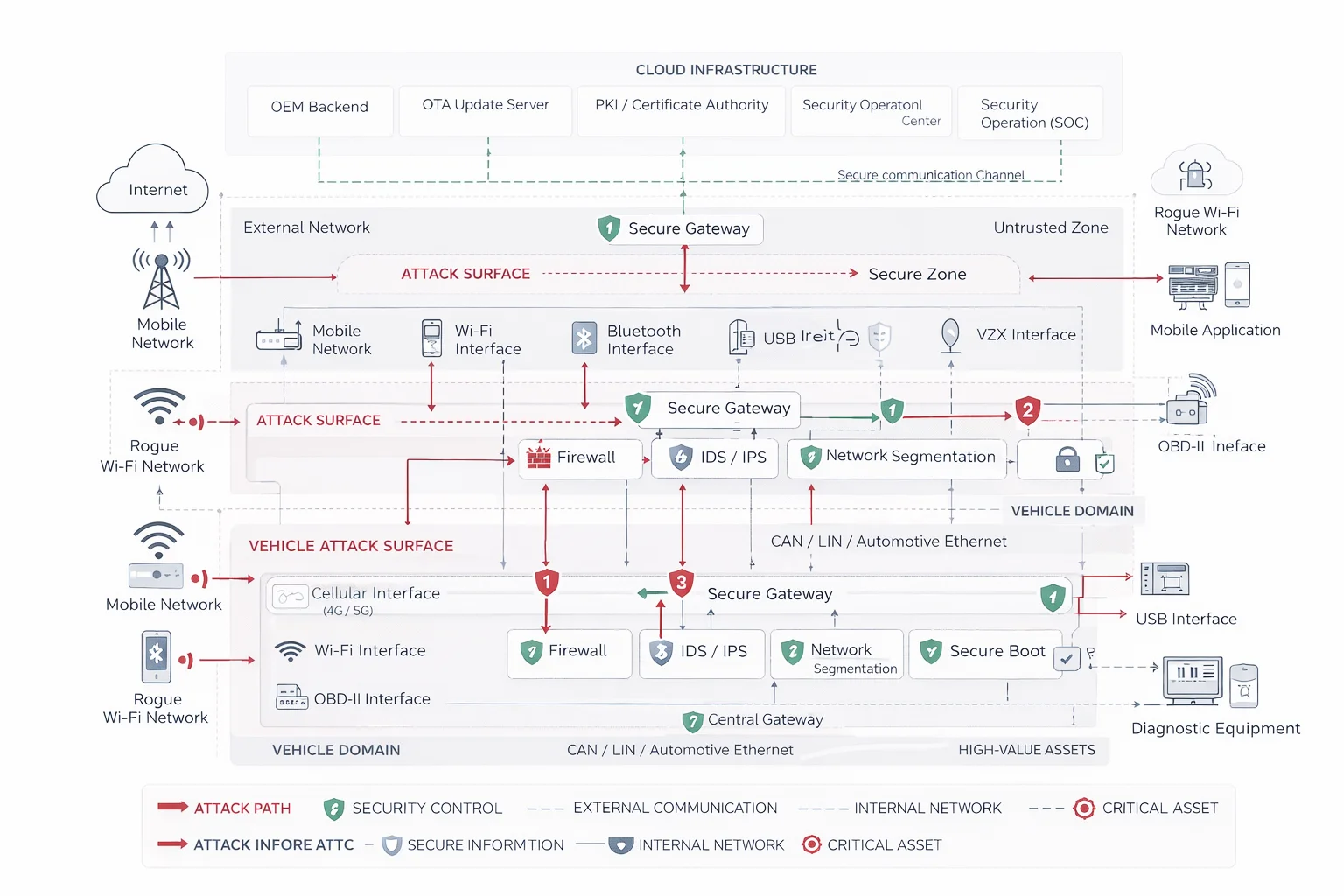 Automotive Network Attack Paths