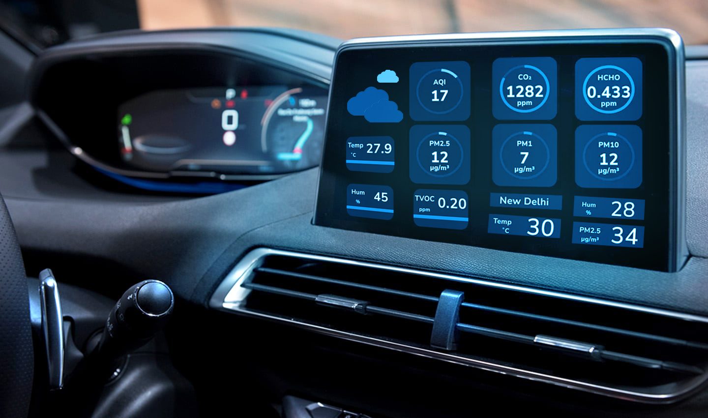 Car air quality interface