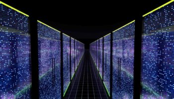 Modern data center servers room with neon lights AI iot learning 3d rendering Modern data center servers room with neon lights AI iot learning 3d rendering