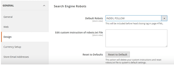 Magento Robot Txt File Setting