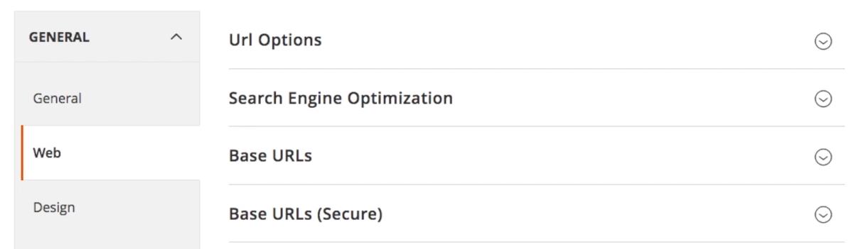 Magento 2 admin configuration 